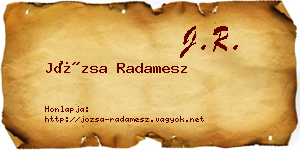 Józsa Radamesz névjegykártya